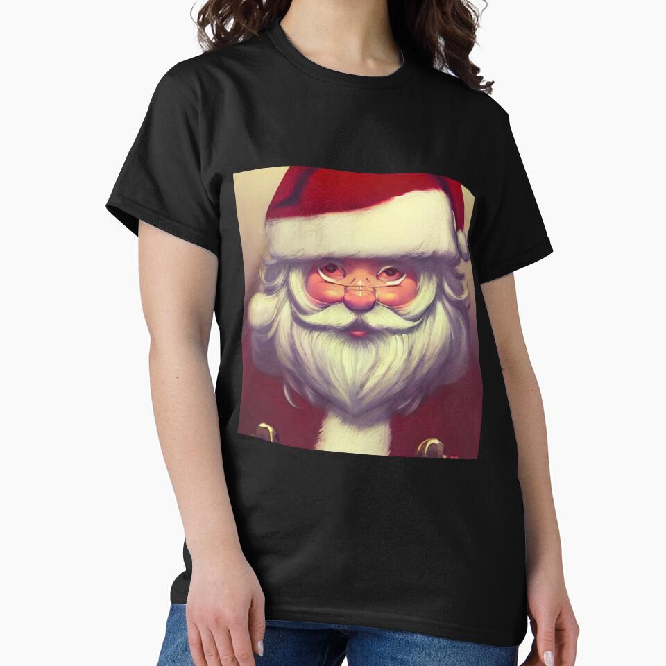 Papa Claus Abstraction santa claus painting funny kawaii pink glasses white beard by ValleyDream
