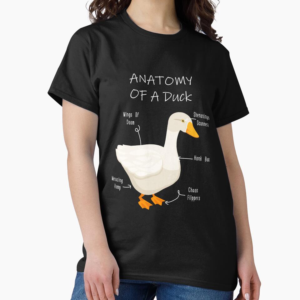 Funny Duck Anatomy - Duck Lover Gift Shirt by Petensity