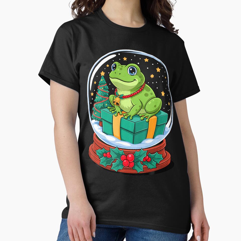 Christmas Snow Globe Frog X-Mas Frogs by CleoRoseanna