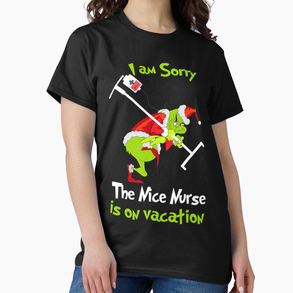 Grinch Funny Nurse Vacation Christmas Humor Design by Kasey Wolfe