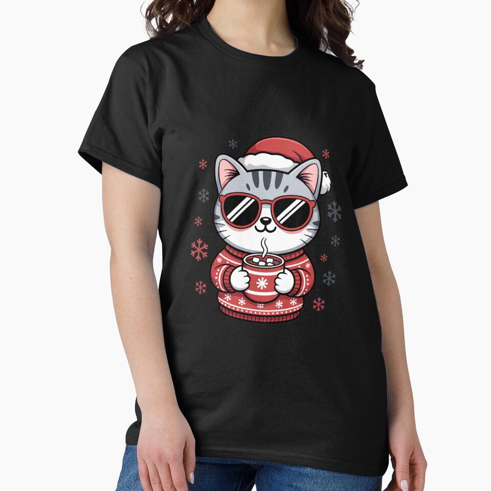 Cozy Cat | Cute Chibi Christmas Cat in Sweater | Kawaii Holiday Design by ColorSplash123