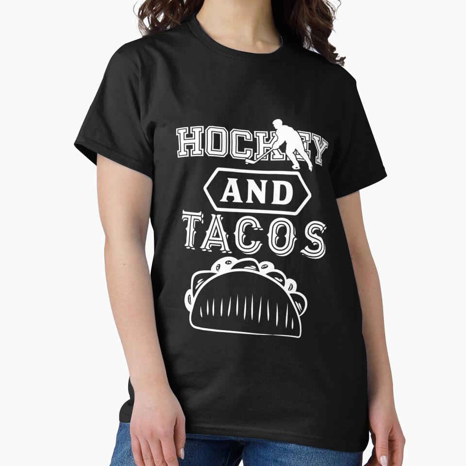 Hockey and Tacos Sports Lover Foodie Gift by Gordon Nelson