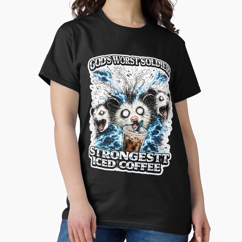 Gods Worst Soldier Strongest Iced Coffee Opossum Meme by chattsuede