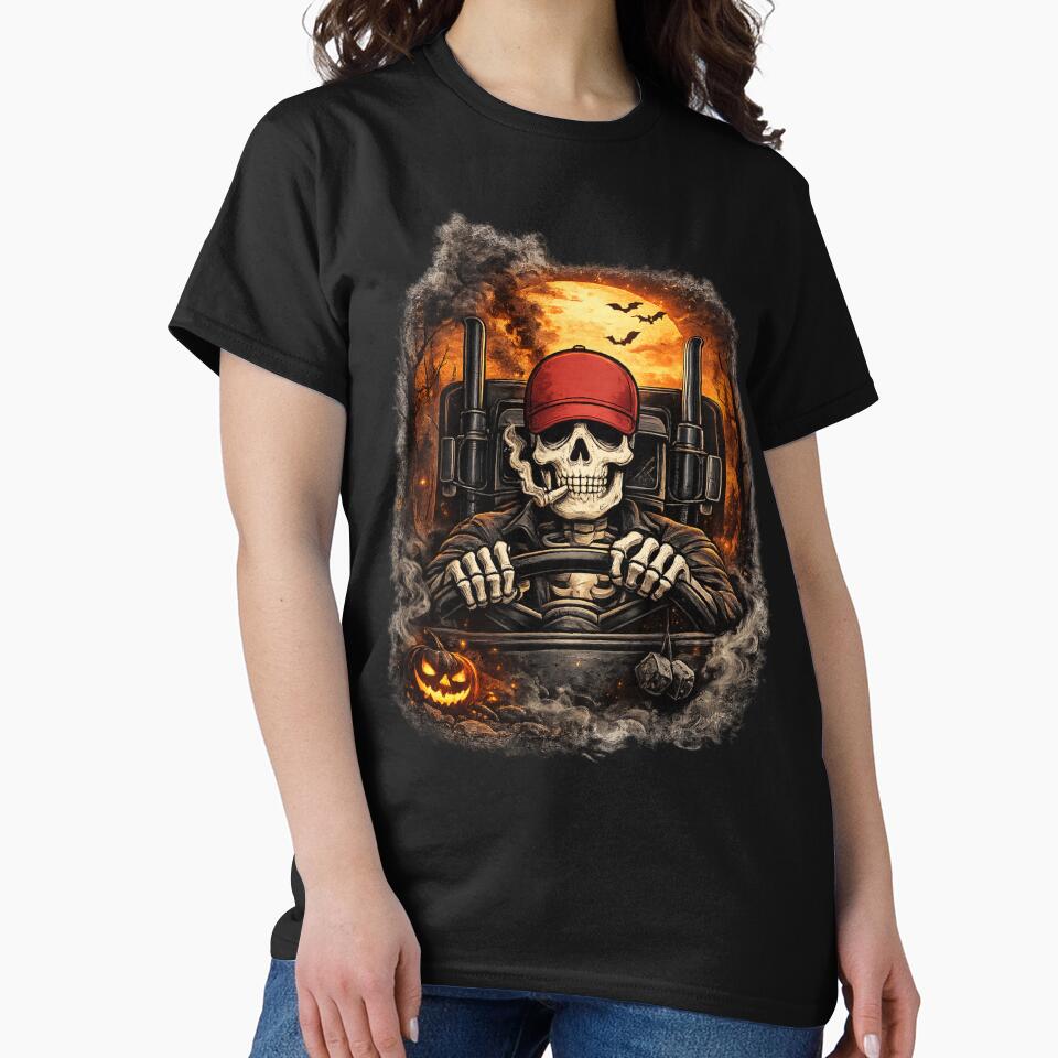 Skeleton Trucker Halloween Gift by Corvoria