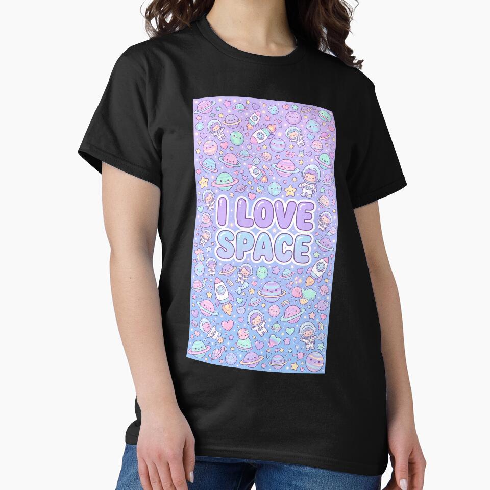 I Love Space Kawaii Pattern by Itsheartshop Unisex