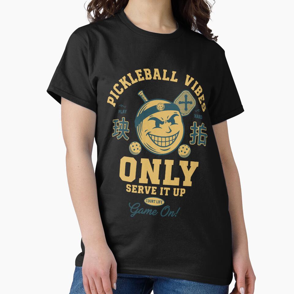 Pickleball Vibes Only Serve It Up Funny Player by LuminOrb