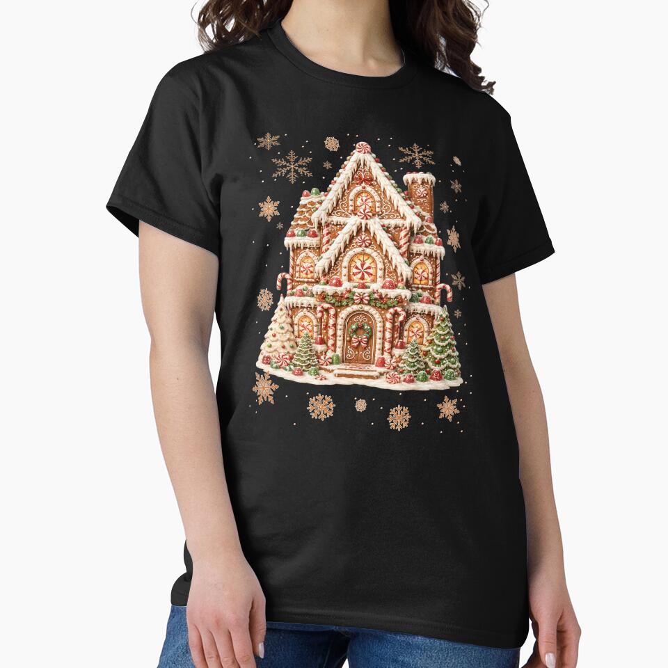 Vintage Christmas Gingerbread House Watercolor Aesthetic by Cute & Sassy Custom Gifting Boutiques