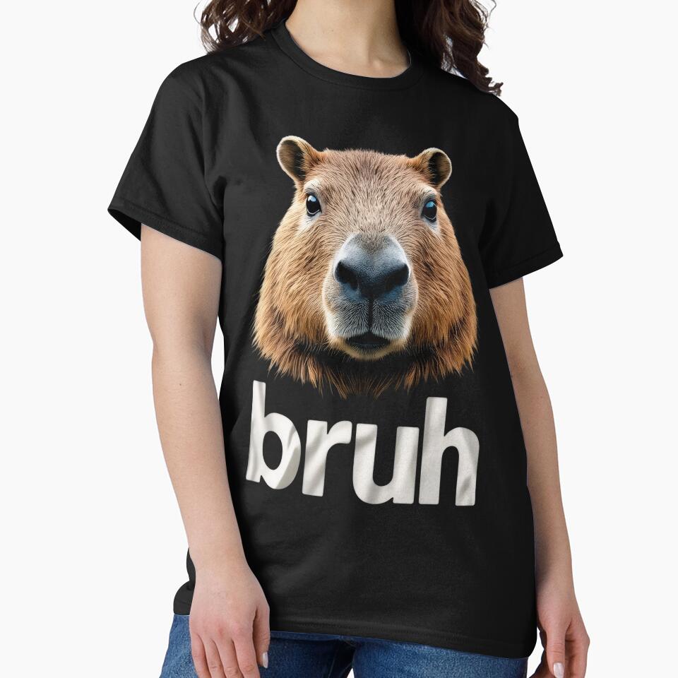 Funny Bruh Capybara by Topmaxdesign