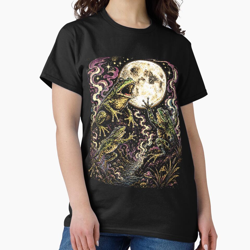 Mystical Frogs Under the Full Moon – Gothic Celestial Night by SOUFIANE1991
