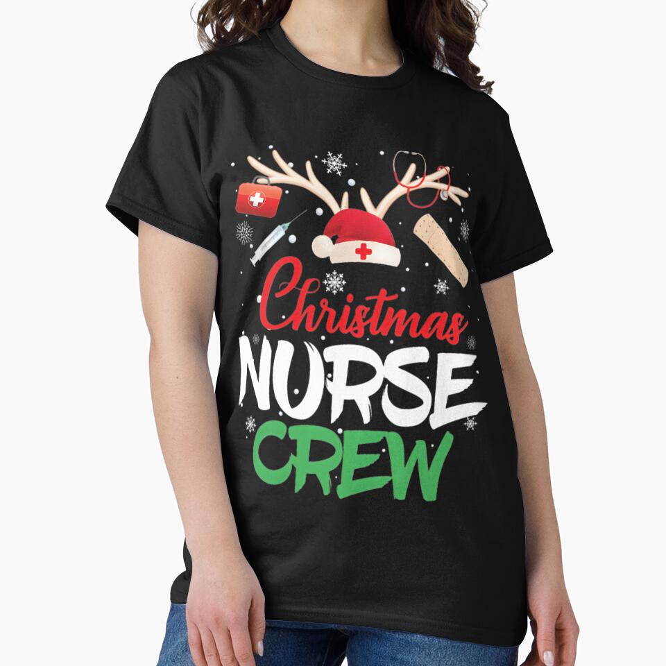 Christmas Nurse Crew Funny Holiday Costume Design with Mask by SykeOPathYT