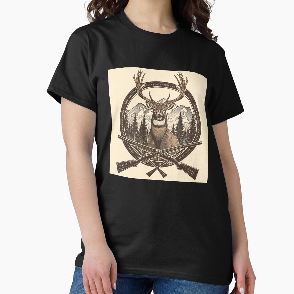 Buck Emblem With Cross Rifles by Hayes Printology