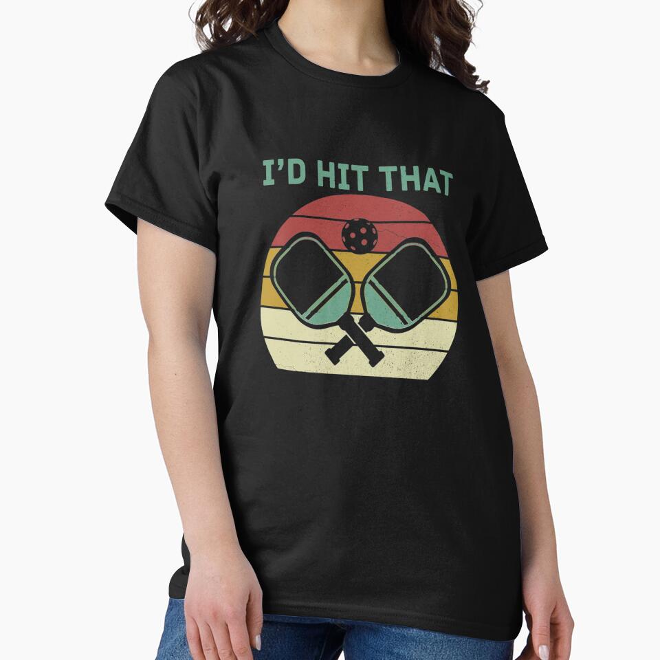 Vintage Pickleball Player Funny I_d Hit That Retro Gift by DaniBrayl
