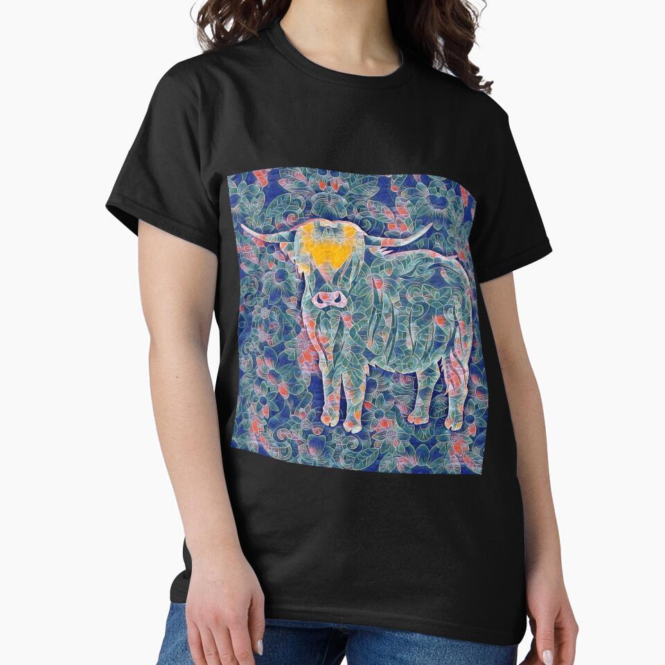 The colorful Highland Cow - Highland Cattle fans gift by Dubbra