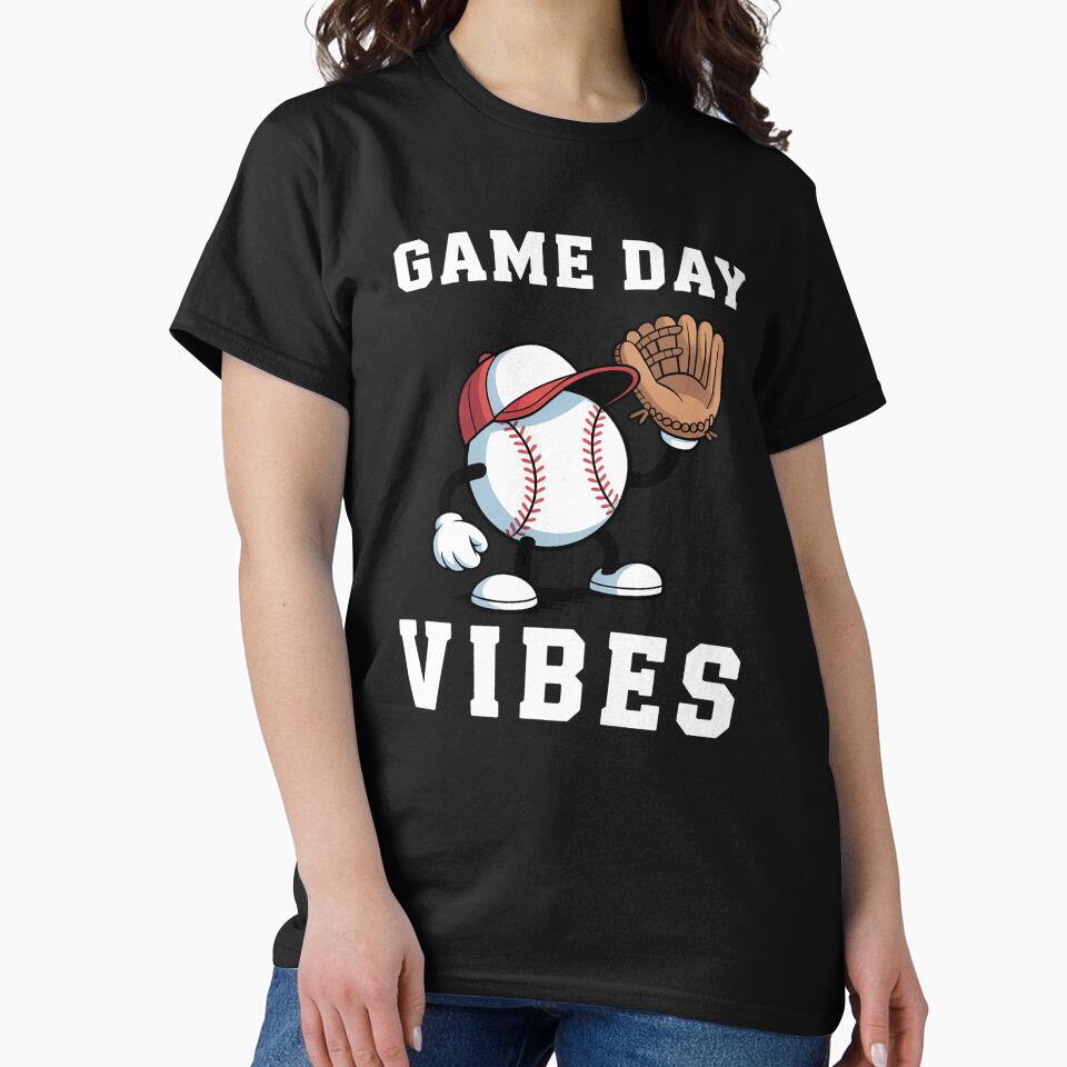 Game Day Vibes Shirt Mothers Day Women Girls by Rrettgison