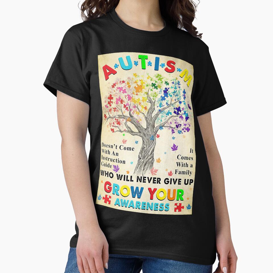 Autism Who Will Never Give Up Grow Your Awareness Poster by kathrynlice