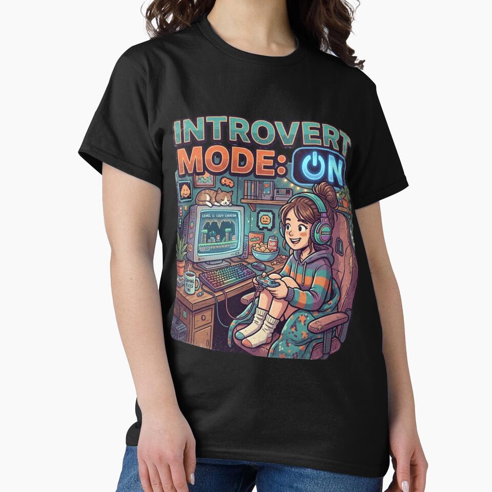 Introvert Mode On – Funny Gamer Gaming Setup Retro Design by RajDeals