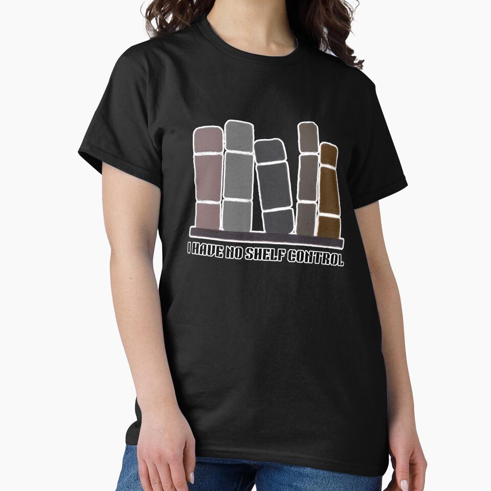 I Have No Shelf Control Funny Bookworm Book Stack Pun by Art IN Pack