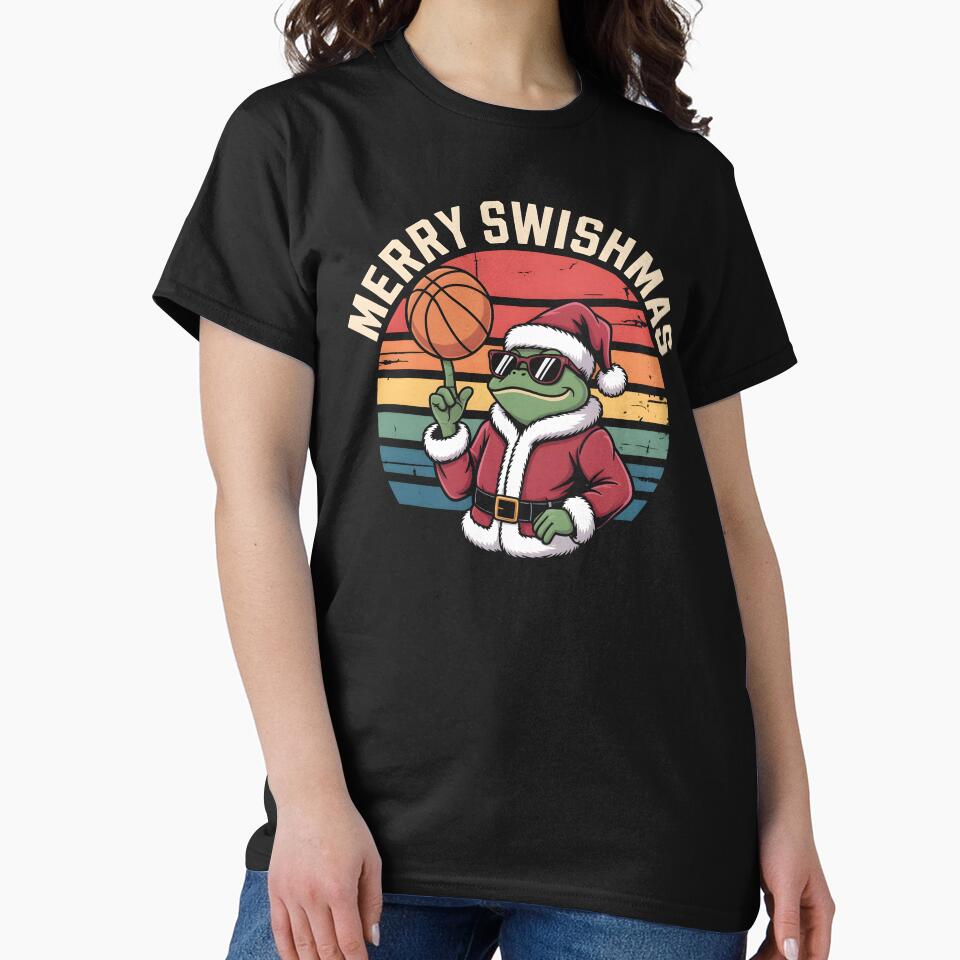 frog Merry Swishmas Basketball Christmas by DREAM3SHOP