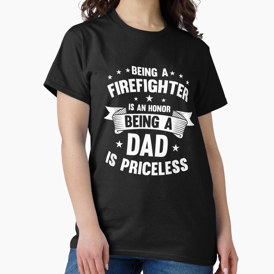Firefighter Dad Fireman Papa Saying Cool Fathers Day by Isidroward