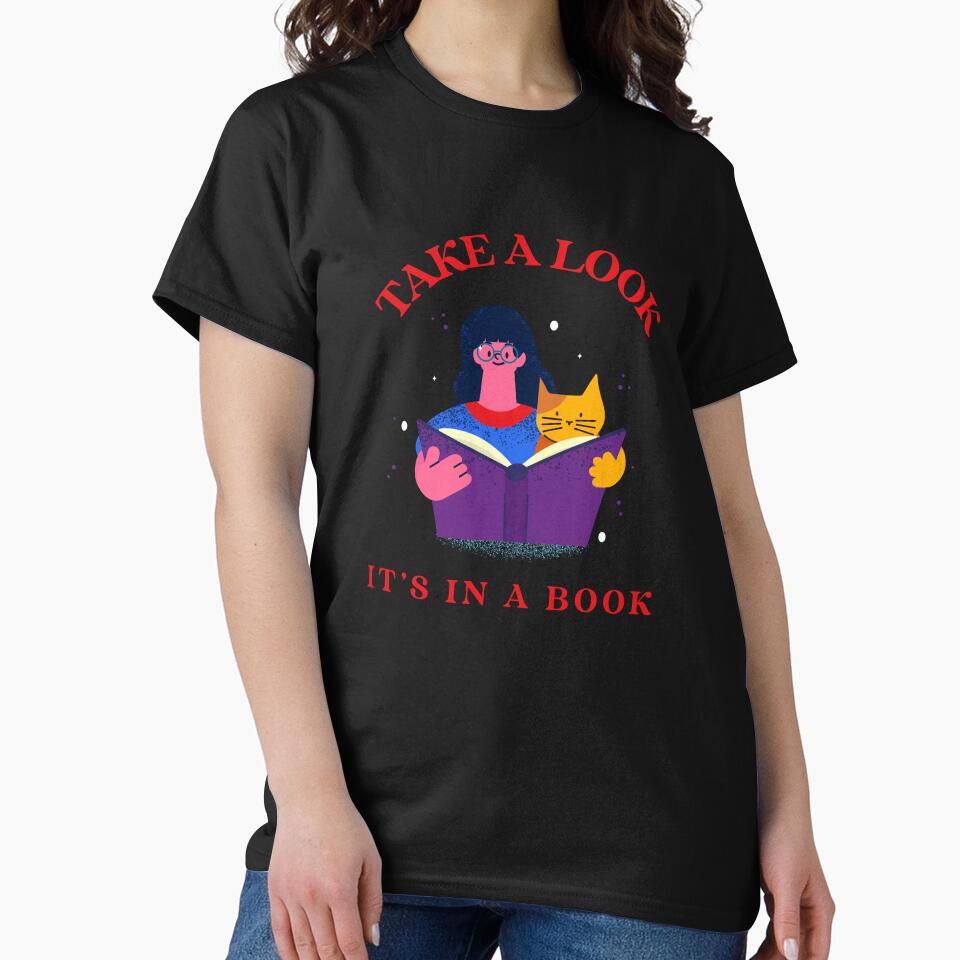 take a look its in a book - girl and cat reader by HippoInkStudio