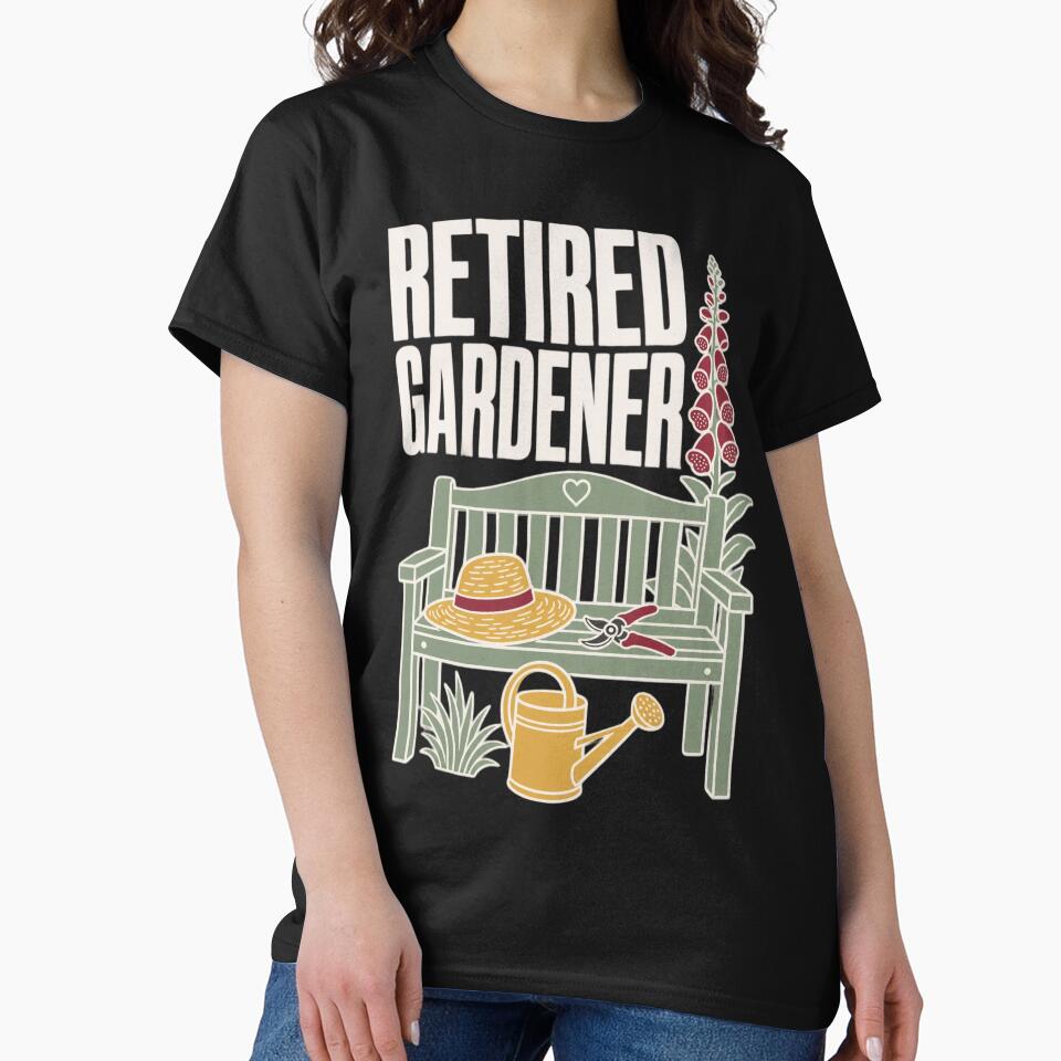 Retired Gardener Shirt | Retirement Gardening Gift Funny Garden Humor by StickyGuys
