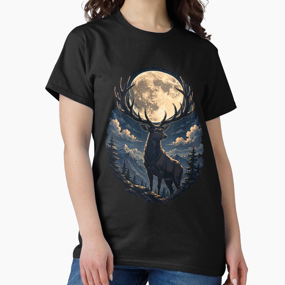 Buck Moon by Funny Vintage Stickers And T-Shirts