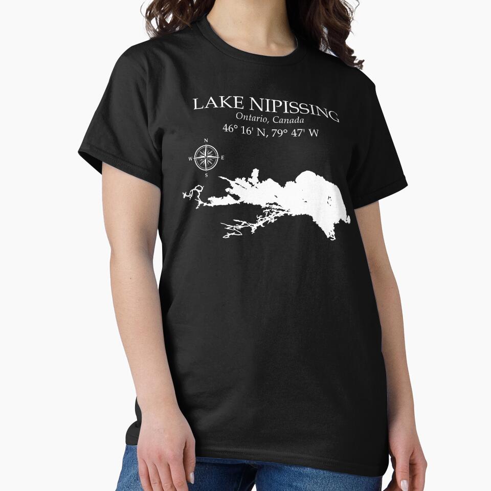 Lake Nipissing Ontario Map | Great Lakes Canada Lake Life Gift by Chilly Lizard