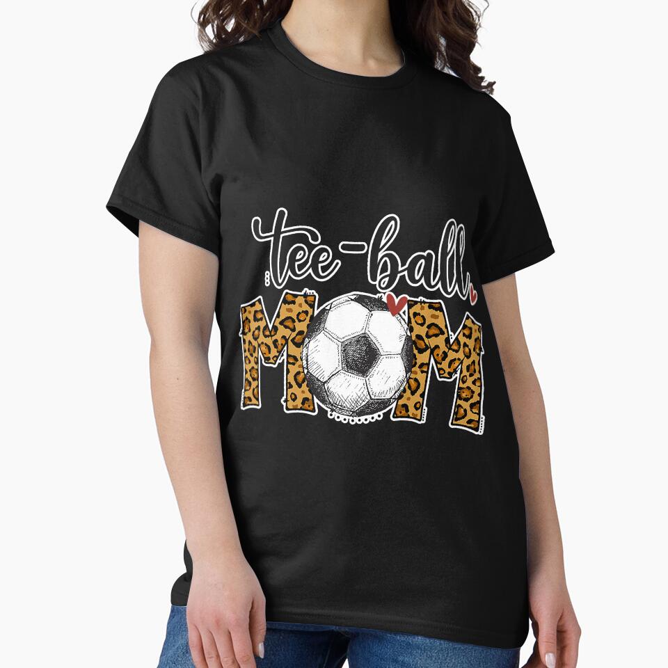 Tee Ball Soccer Mom Leopard Printed by NeverLoseSF