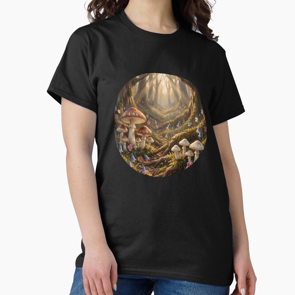 Enchanted Mushroom Forest Fairycore Fantasy Nature Art by cr6zym1nd