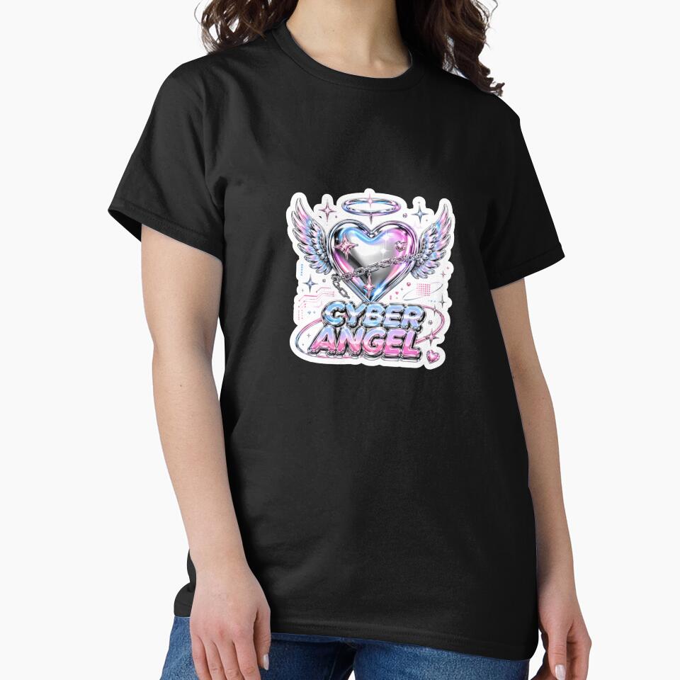 Cyber Angel Metallic Heart Y2K by NeoSakura
