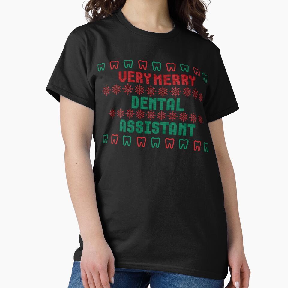 Very Merry Dental Assistant Ugly Christmas Sweater by EdytaGister