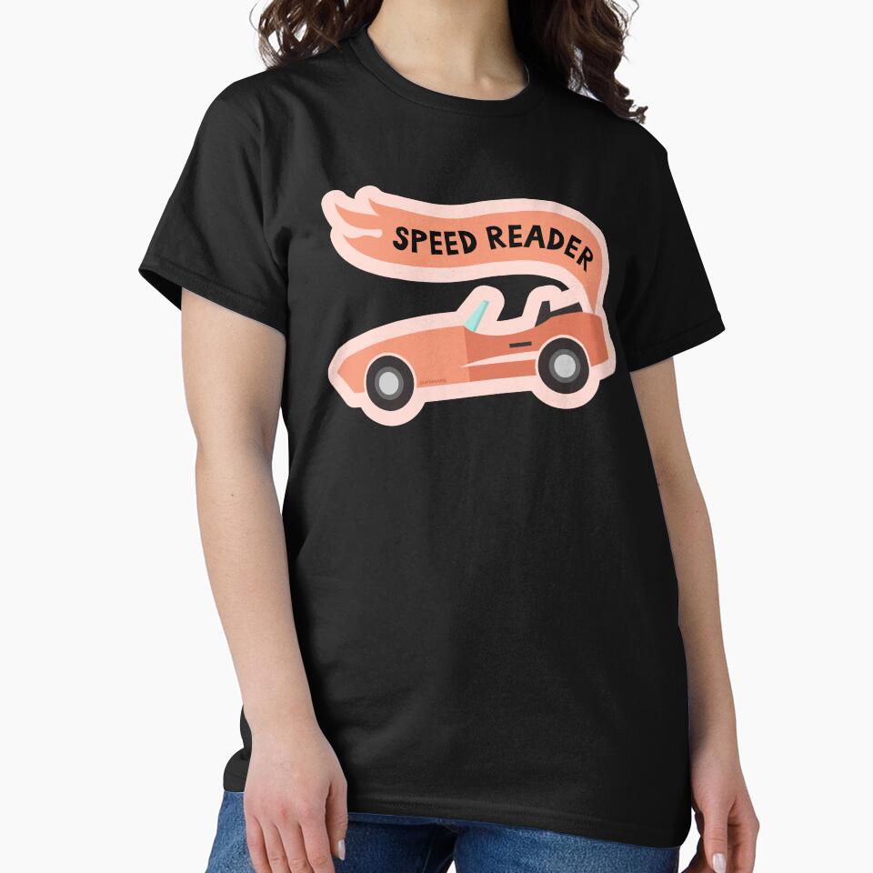 Speed Reader / Bookish Racing Car Pastel Orange Yellow Aesthetic For Girlie Kindle Readers Tbr Ya Romancce by Latinoladas
