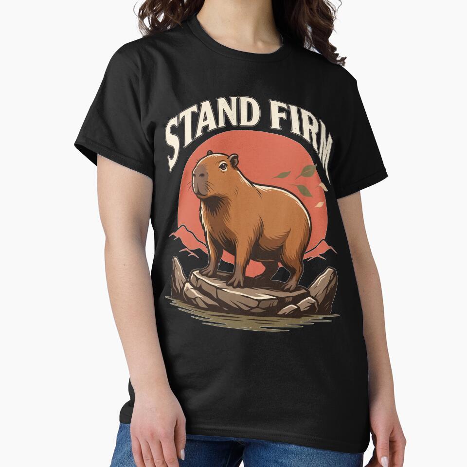 Stand Firm Capybara – Vintage Stoic Nature Design by No Excuses Supply