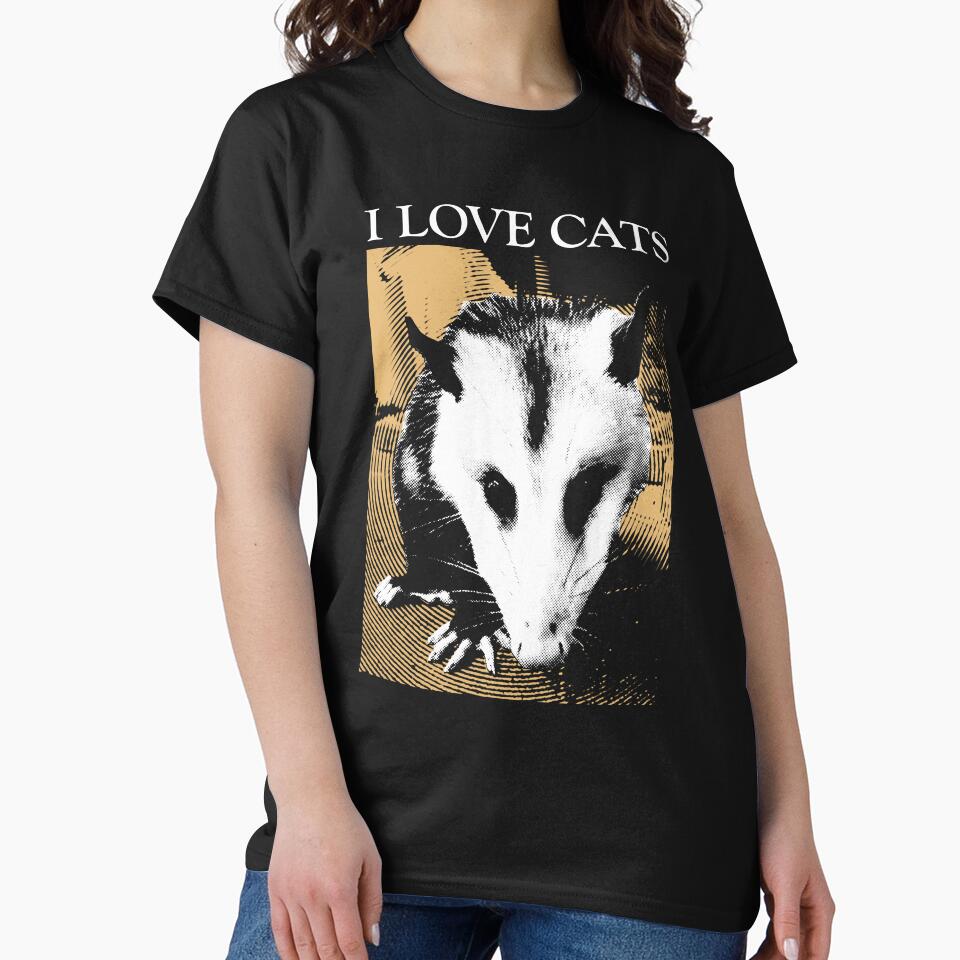 I Love Cats Opossum Vintage by VintageMedatsu