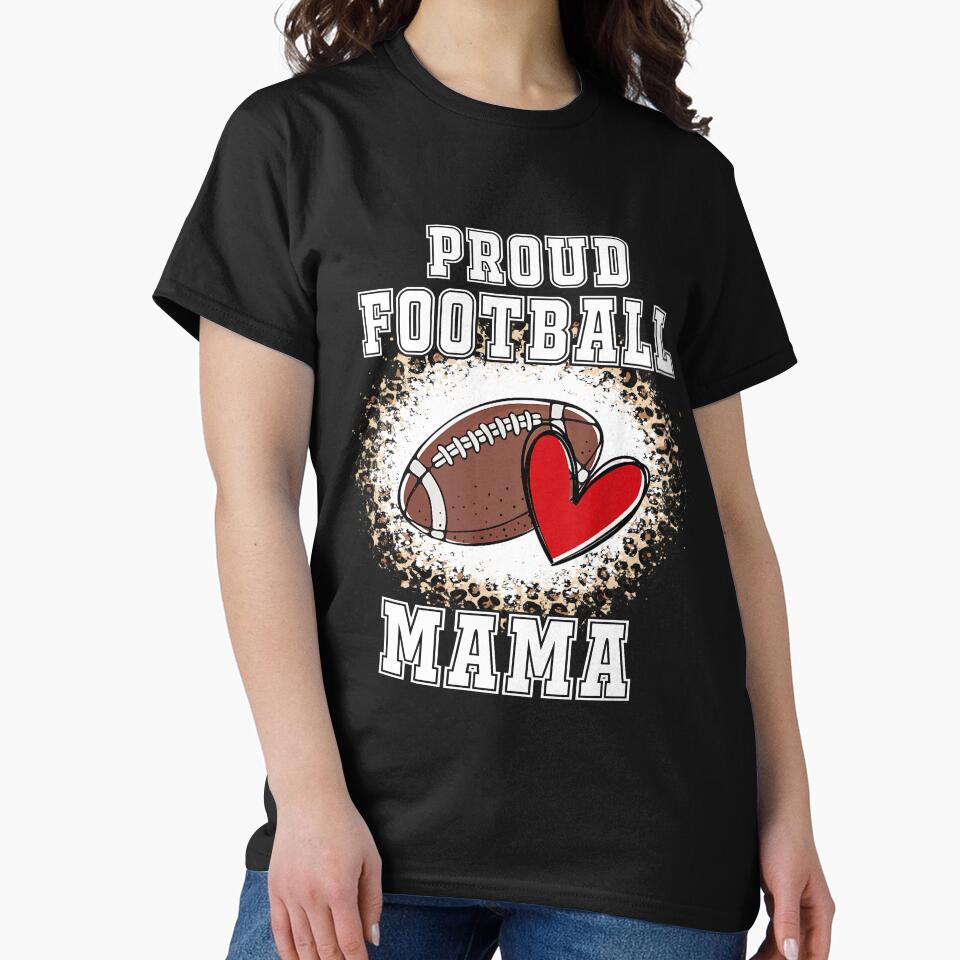 Proud Football Mama Girls Football Cheetah by AdamBuffom