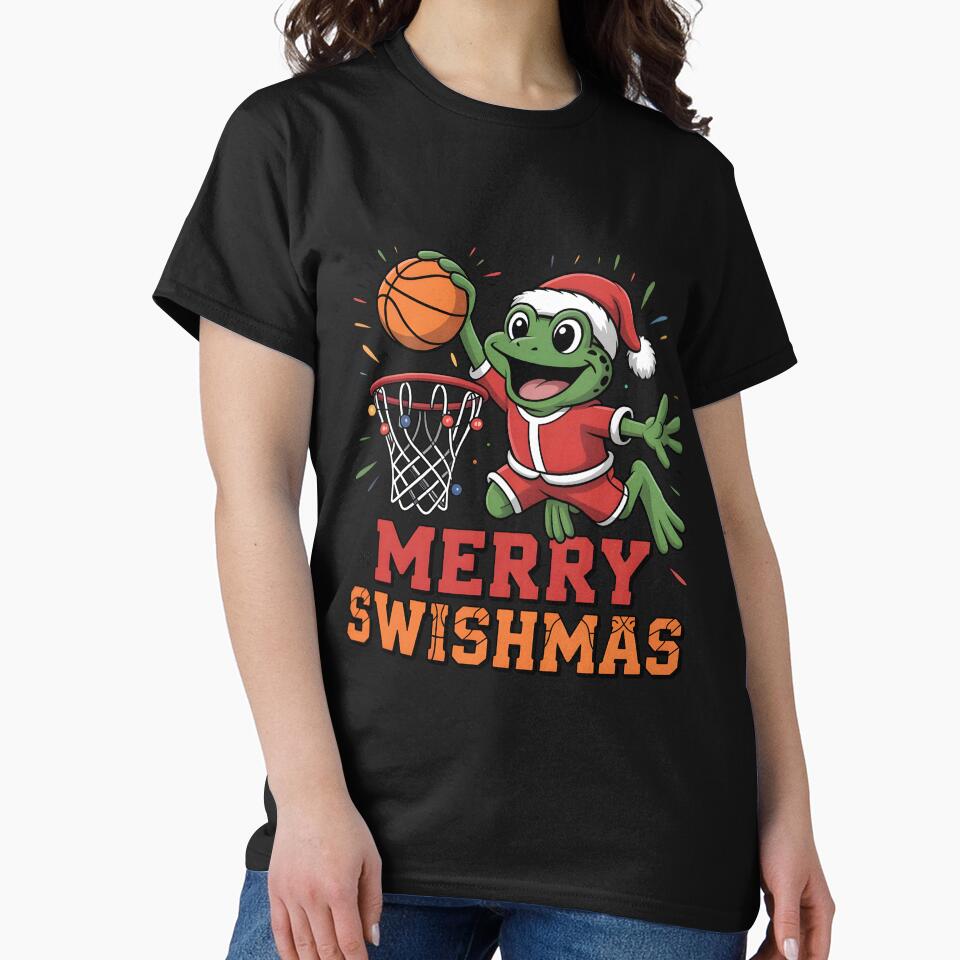 frog Merry Swishmas Basketball Ugly Christmas by DREAM3SHOP