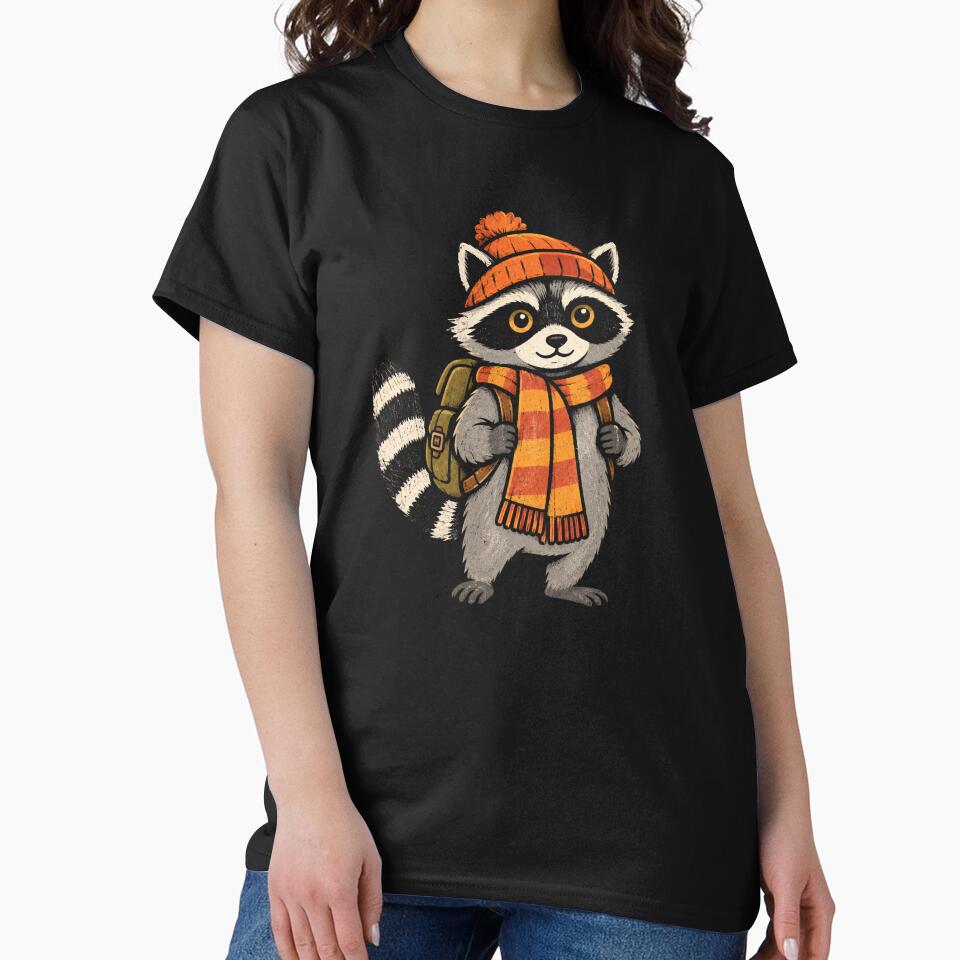 Retro Raccoon Autumn Adventure Cozy Vintage Outdoor by Moizento