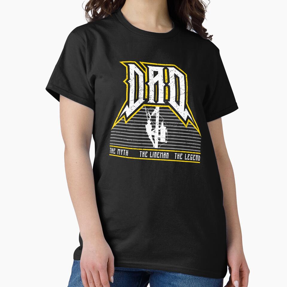 The Myth The Legend Dad The Lineman, Fun 4 Fathers print by Lisbob