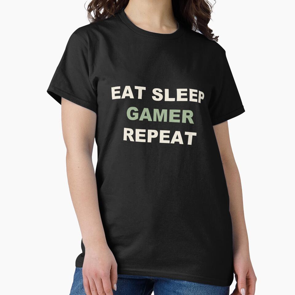 Eat Sleep Gamer Repeat - Gamer by RetroThreadWorks