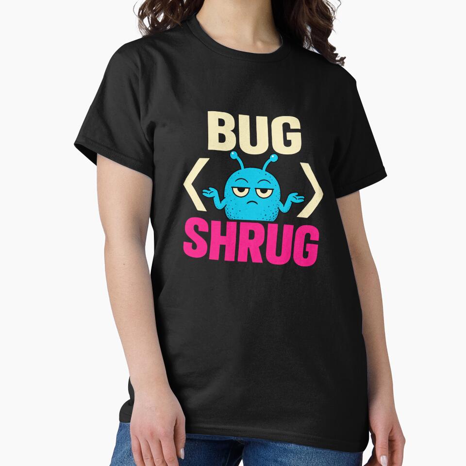 Bug Shrug Software Bug Coding Humor by elderberry