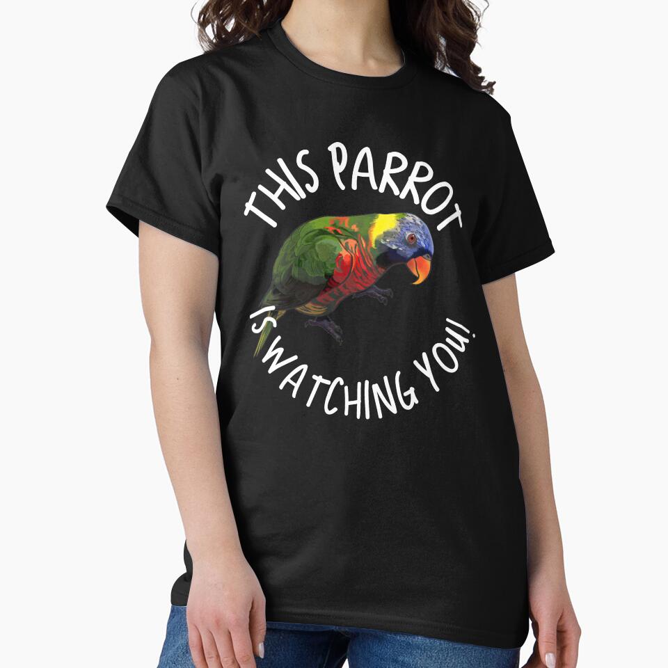 This Parrot is Watching You Lorikeet by Zurickdesigns