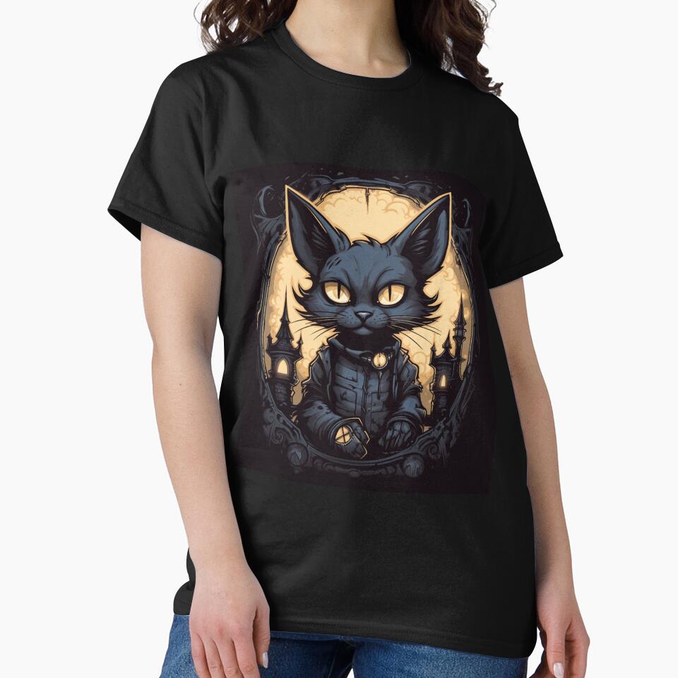 Dark Academia Gothic Cat by FrostyDigitalJ