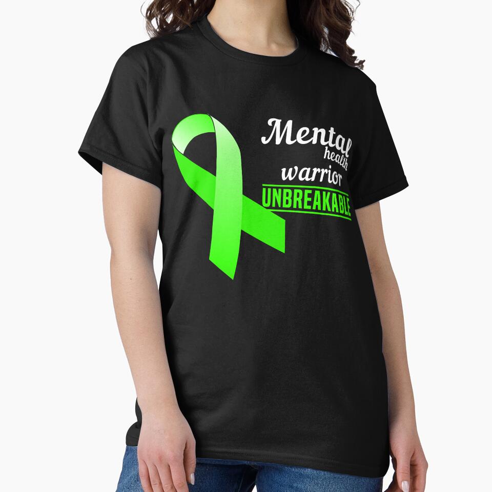 Mental Health Warrior Mental Health Awareness Unbreakable by Color-Sparkle