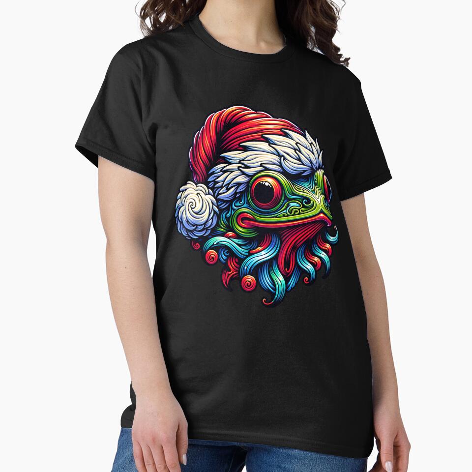 Colorful Frog in Santa Hat by AwesomeBeyondLimits