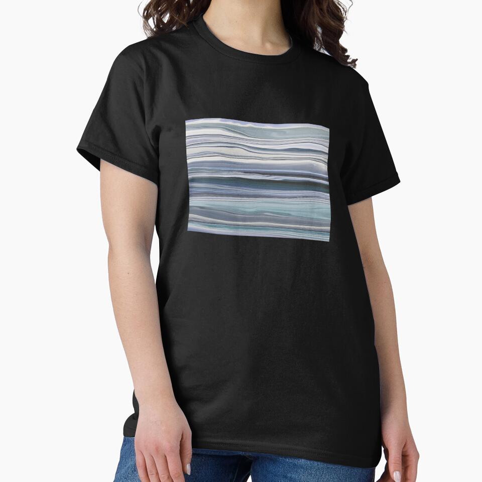 Abstract Ocean Horizontal Lines Coastal Style Décor Beachy Vibes Art 12 of 20 by Beachy