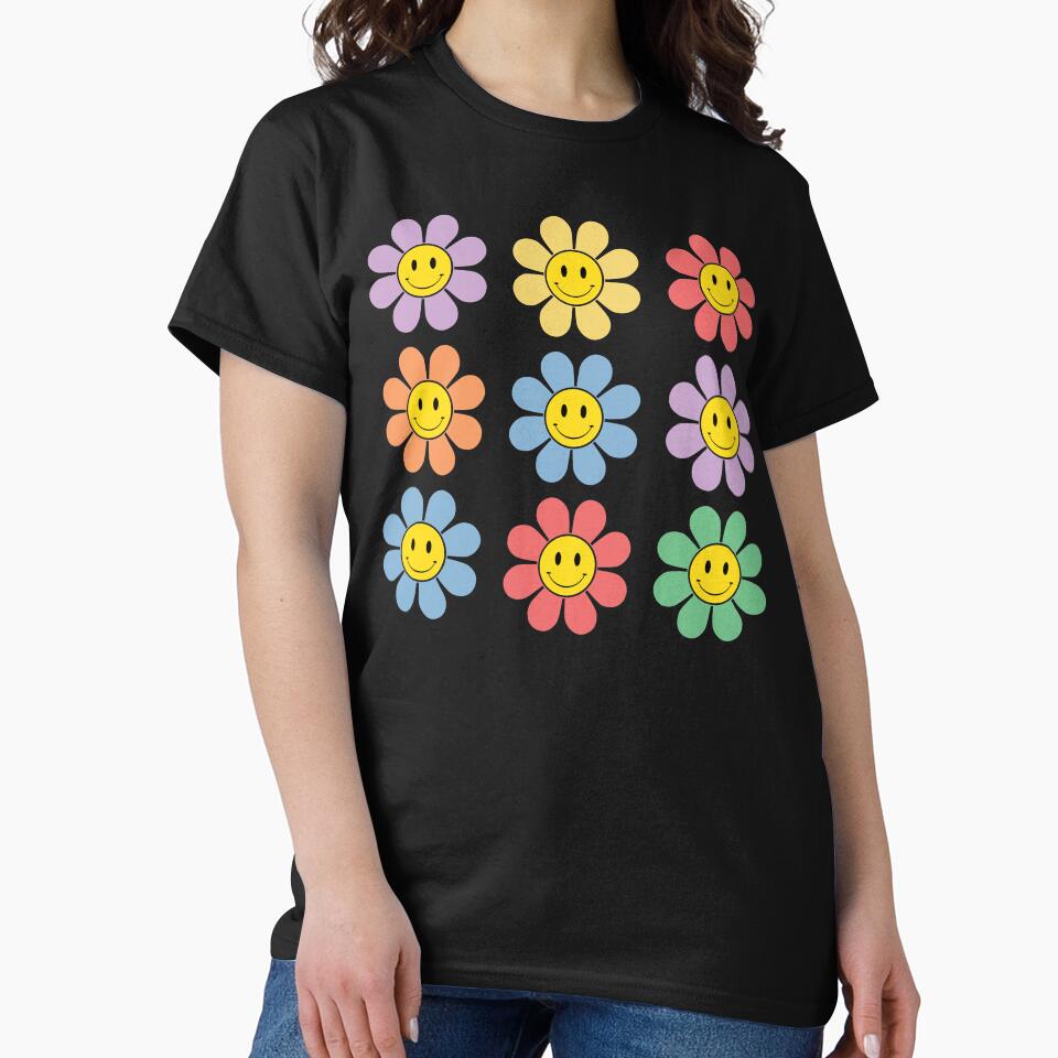 70s Retro Funky Colorful Flowers by RoguePixel