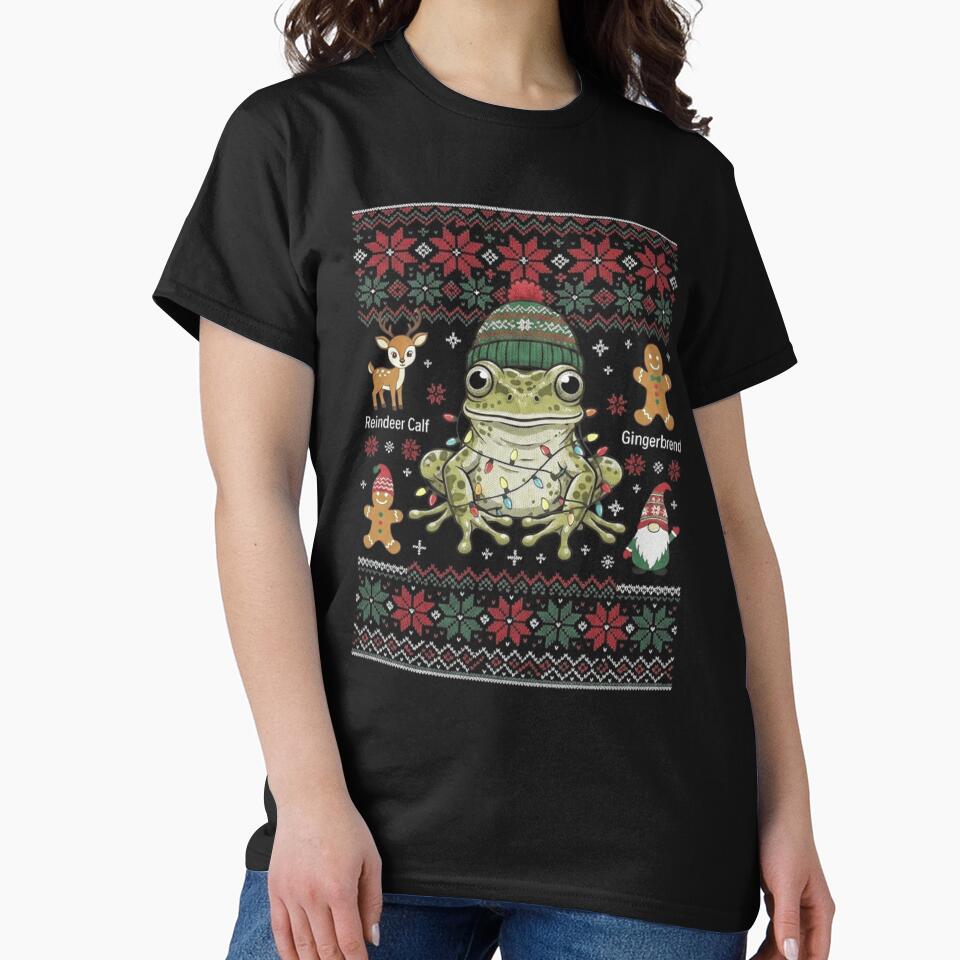 Funny Reindeer Calf Plus Gingerbread Frog Christmas Math by MiALopezArt