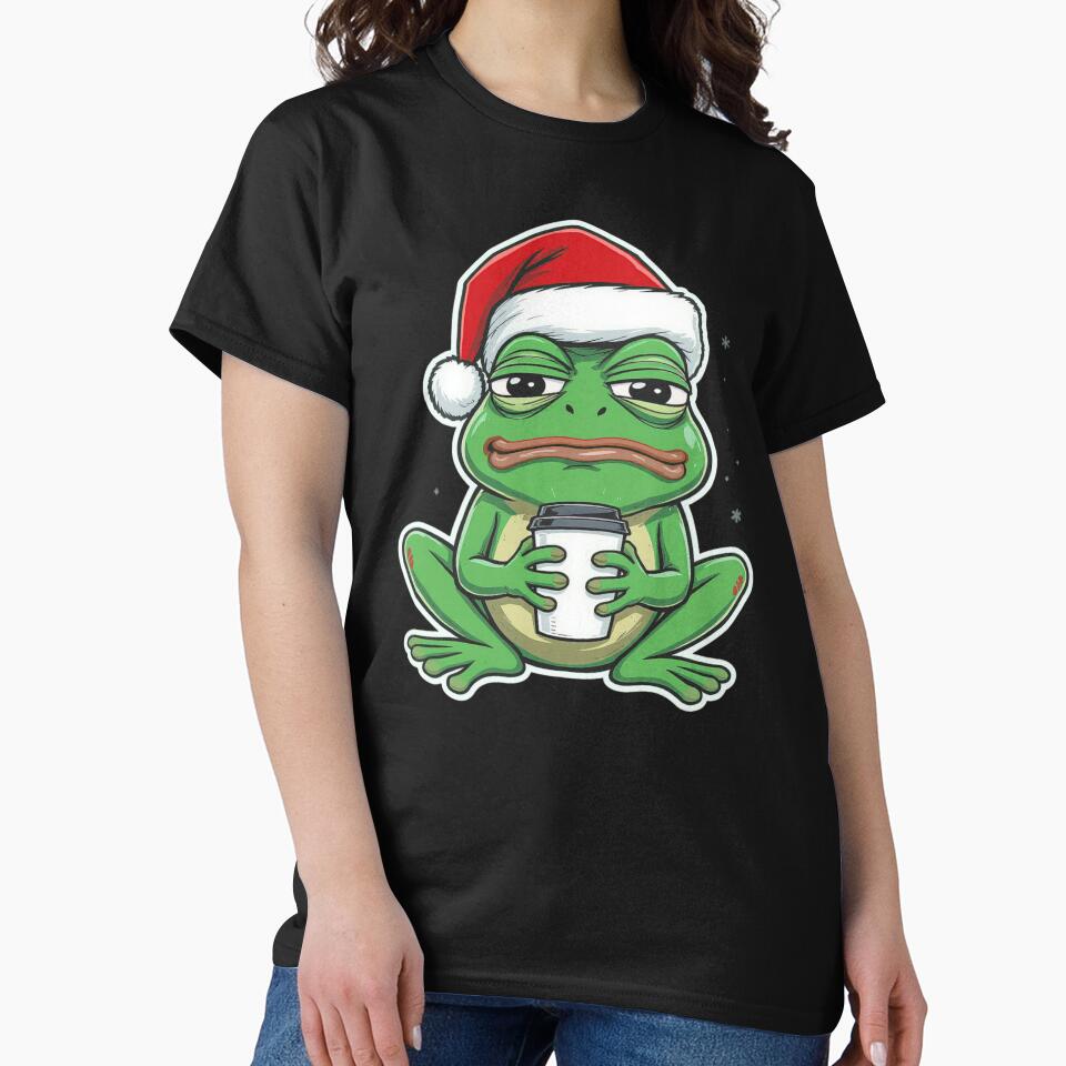 Tired Frog Santa With Coffee | Funny Christmas Frog Cartoon by ColorSplash123