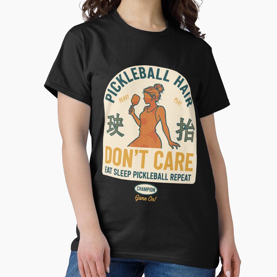 Pickleball Hair Dont Care Love Pickleball Funny by LuminOrb