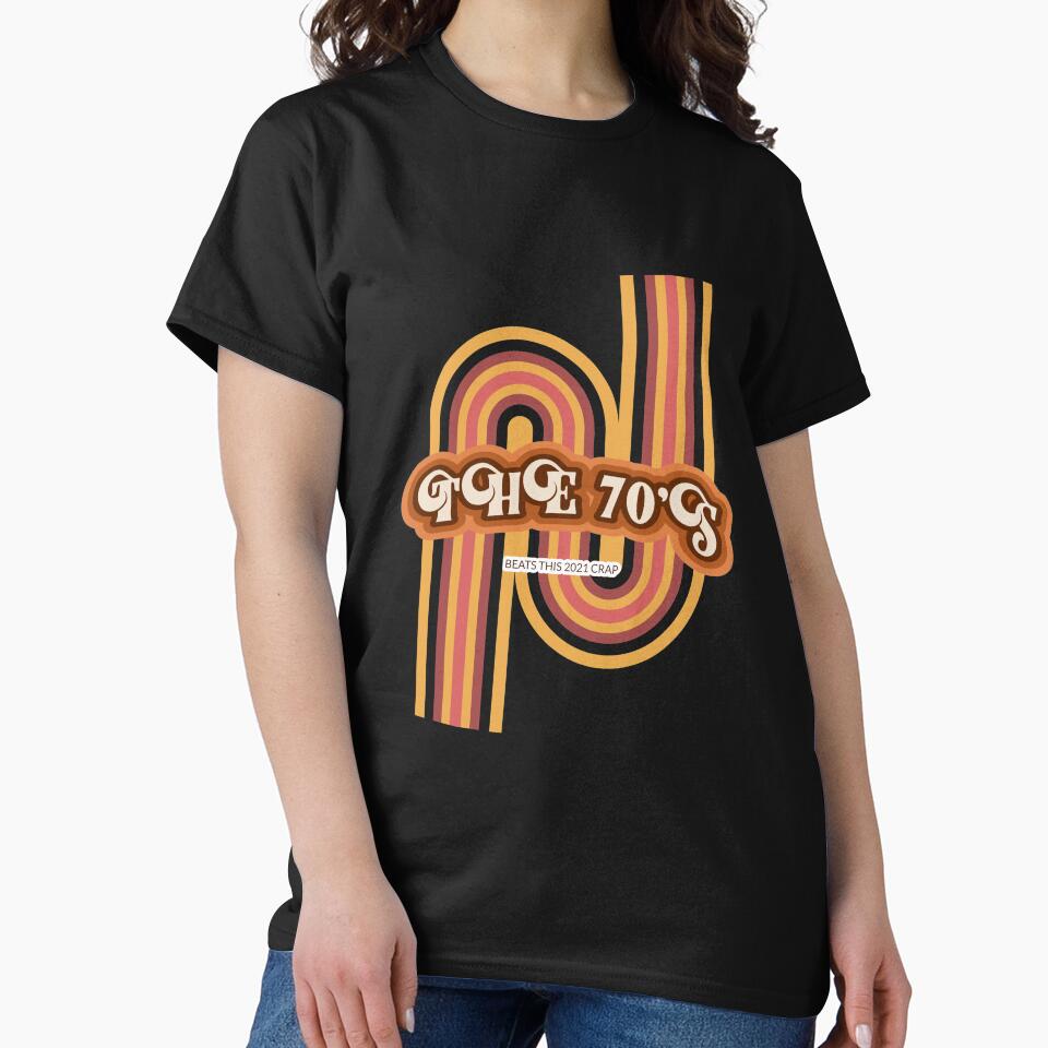 Retro The 70's Design Orange with funny 2021 quote by CoolSquidDesign